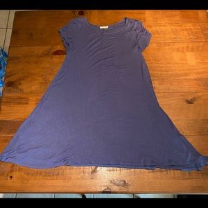 Mid length dress light navy blue